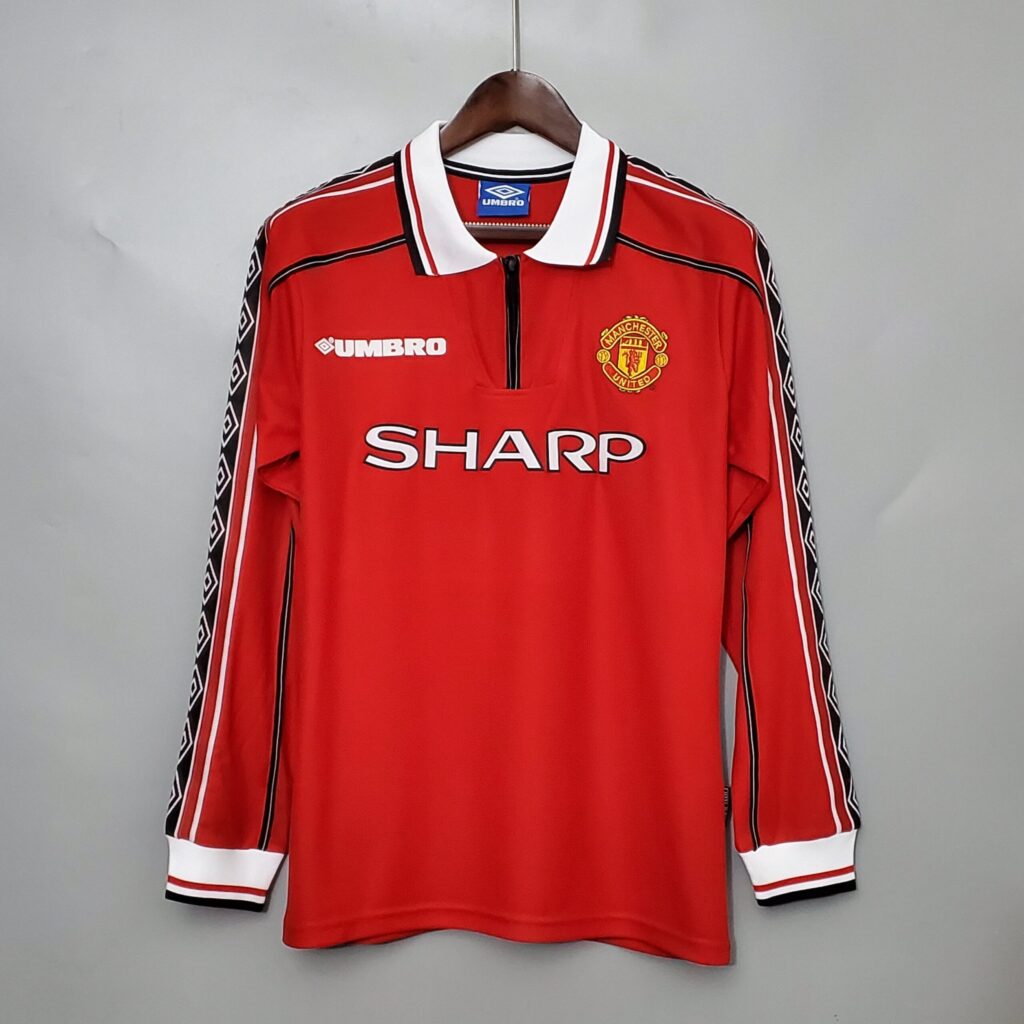 Nostalgic 1998-1999 Man United Retro Kit - Long Sleeve Celebration