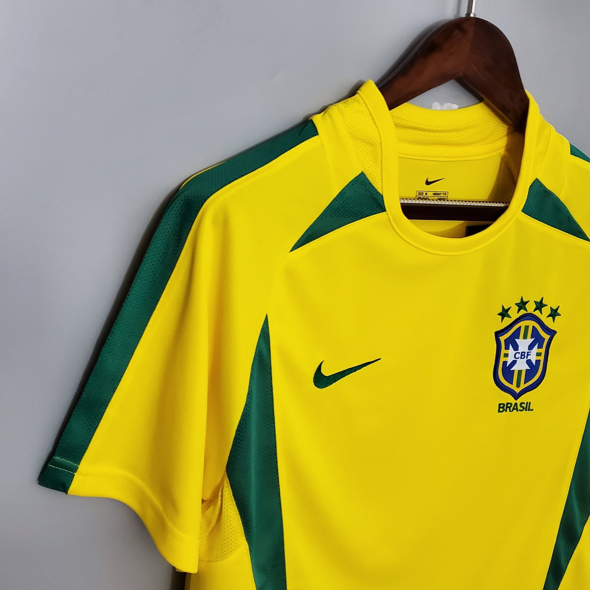 Authentic 2002 Brazil Home Retro Kit