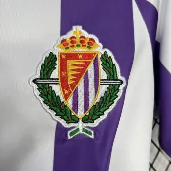 Real Valladolid Retro 1985 Soccer Jersey – Loose Fit – Men's – Blanco / Morado