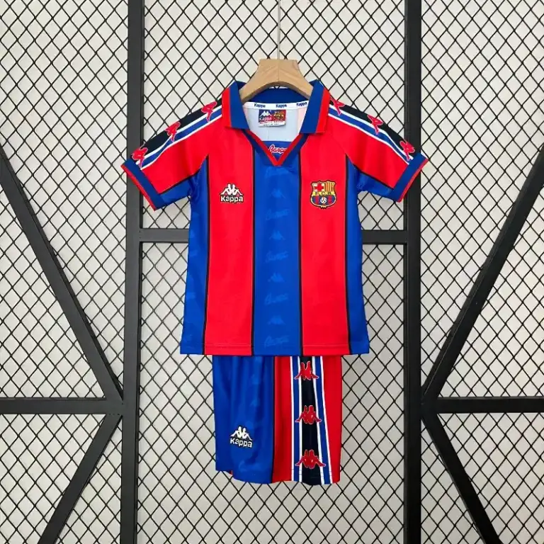 1995-1997 Kids Barcelona Jersey retro kit