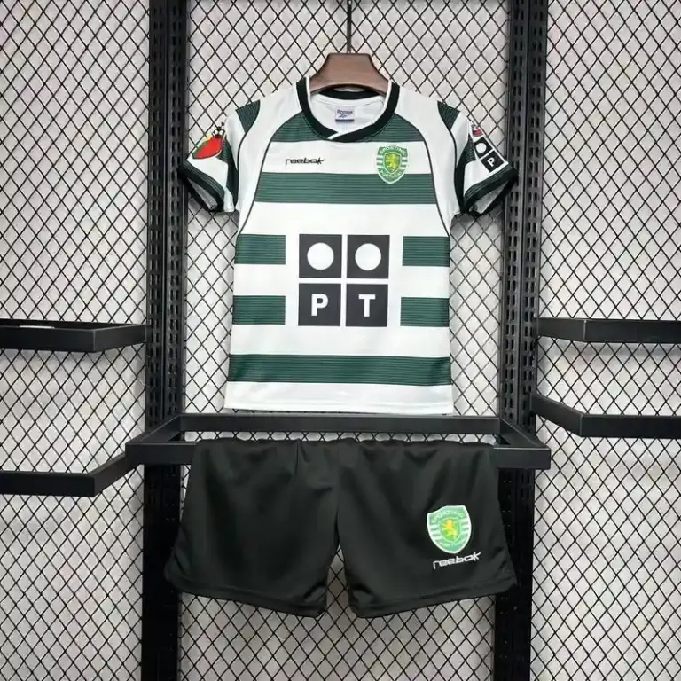 2001-2003 Kids Sporting Lisbon Jersey retro kit